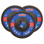 Faithfull FAIFD115AM3 Aluminium Oxide Flap Disc 115 x 22mm Mixed Grit (3 Pack)