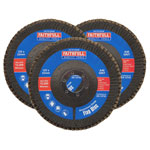 Faithfull FAIFD12540A3 Aluminium Oxide Flap Disc 125 x 22mm 40 Grit (3 Pack)