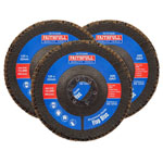 Faithfull FAIFD12580A3 Aluminium Oxide Flap Disc 125 x 22mm 80 Grit (3 Pack)