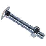 METALMATE MEMCSX1070 Cup Square Hex Bolt & Nut ZP M10 x 70mm Box 25
