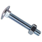 METALMATE MEMCSX0640 Cup Square Hex Bolt & Nut ZP M6 x 40mm Box 50