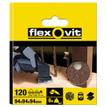 Flexovit 78072764914 Delta Hook & Loop Sanding Sheet 94mm Fine 120G (Pack 6)