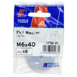 ForgeFix FPKFW640 Flat Washers ZP M6 x 40mm ForgePack 6