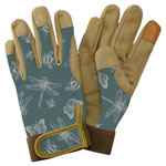 Kent & Stowe 70105261 Flutter Bugs Teal Premium Comfort Gloves - Ladies Medium