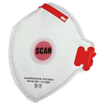 Scan DTC3X-F FFP3 10 Fold Flat Disposable Valved Mask FFP3 Protection Pk10