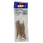 ForgeFix FPKMPS470Y Multi-Purpose Pozi Screw CSK ST ZYP 4.0 x 70mm ForgePack 20