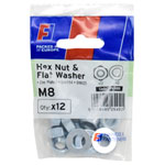 ForgeFix FPKNW8 Nut & Washer M8 ForgePack 12