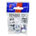 ForgeFix FPKNNW10 Nyloc Nut & Washer M10 ForgePack 8