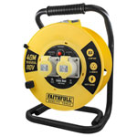 Faithfull Power Plus XP06-SY4H Open Cable Reel 110V 40m 16A 2 Socket 1.5mm Cable