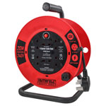Faithfull Power Plus XP03-E1 Open Cable Reel 240V 20m 13A 4 Socket 1.25mm Cable