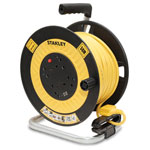 Stanley SXECGL2OHXE Open Drum Cable Reel 240V 13A 4Socket 2 USB 50m