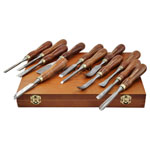 Faithfull FAIWCSET12F Wood Carving Chisels Set in Case, 12 Piece