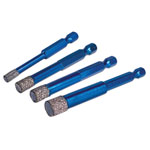 MEXCO A10VBDPACK XCEL Grade Wax Filled (Hex Fit) Tile Drill Bit Set, 4 Piece