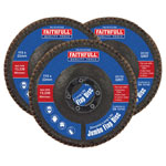 Faithfull FAIFD11512Z3 Zirconia Abrasive Jumbo Flap Disc 115 x 22mm 120 Grit 3Pk