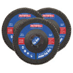 Faithfull FAIFD12512Z3 Zirconia Abrasive Jumbo Flap Disc 125 x 22mm 120 Grit 3Pk