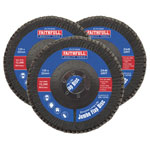 Faithfull FAIFD12540Z3 Zirconia Abrasive Jumbo Flap Disc 125 x 22mm 40 Grit 3Pk