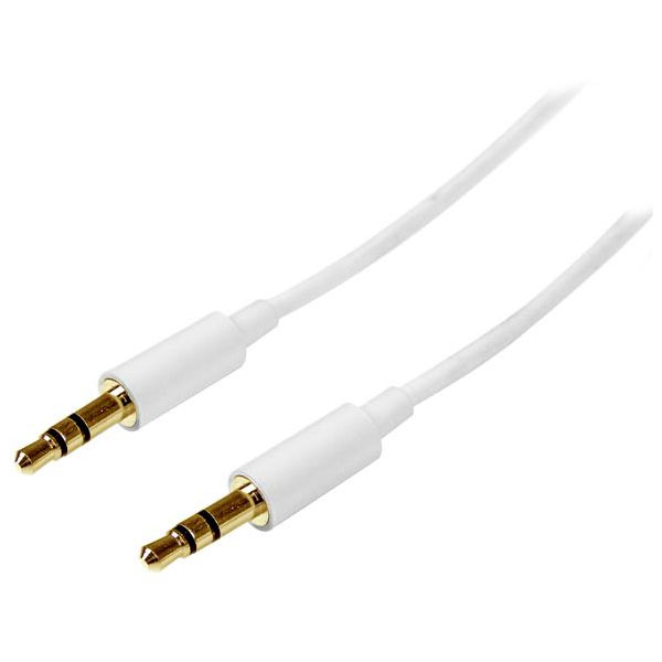 StarTech.com MU2MMMSWH 2m White Slim 3.5mm Stereo Audio Cable - Ma...
