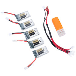 Airgineers (discontinued version) Micro-Drone 5 Batteries and USB Charger Set