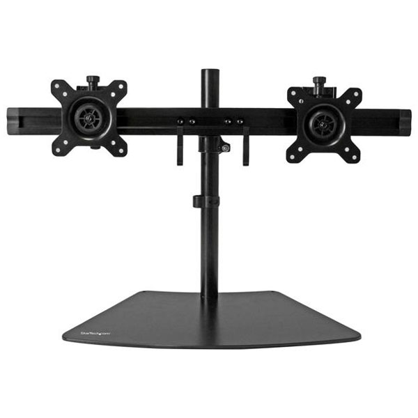 StarTech.com ARMBARDUO Dual-Monitor Stand - Horizontal - Black