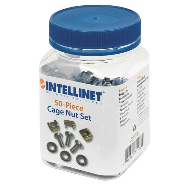Intellinet 711081 Cage Nut Set (50 Pack), M6 Nuts Bolts and Washer...