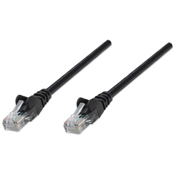 Intellinet 318143 Network Patch Cable, Cat5e, 0.5m, Black, CCA, U/...