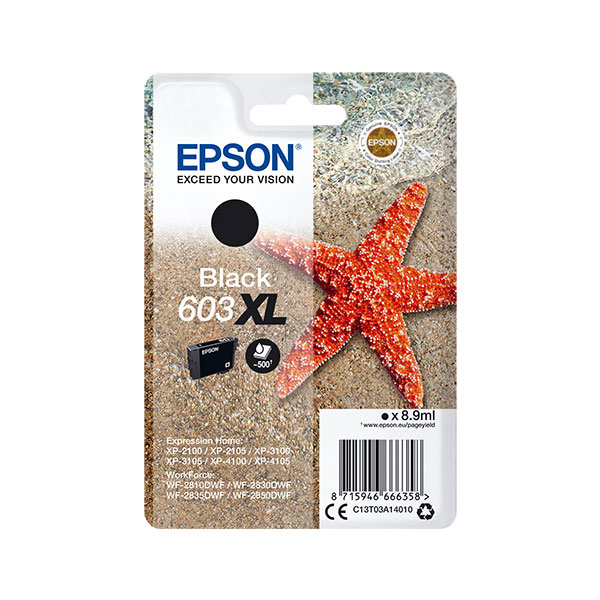 Epson 603XL Starfish Ink Cartridge High Yield Black C13T03A14010 - Image 18