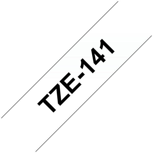 Brother TZE141 TZE-141 label-making tape Black on transparent