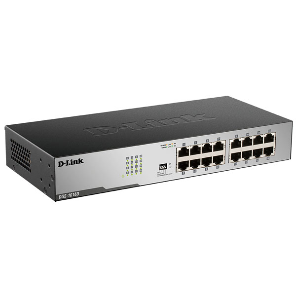 D-Link DGS-1016D/B 16-Port Gigabit Unmanaged Desktop Switch