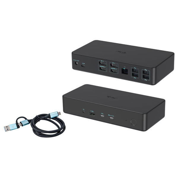 i-tec CADUAL4KDOCKPD2UK USB 3.0 / USB-C / Thunderbolt 3 Profession...