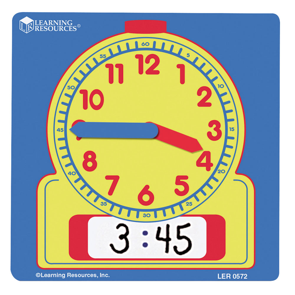 Learning Resources Write & Wipe Extra Student Clocks, Set Of 10 Rapid