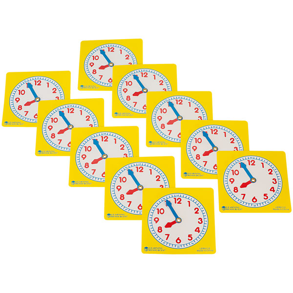 Image of Learning Resources Pupil Clock Dials, Set Of 10