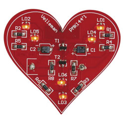 Velleman MK144 SMD Flashing Heart Electronics Kit