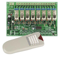 Velleman VM118 8-Channel RF Remote Control Set Module - Pre-assembled