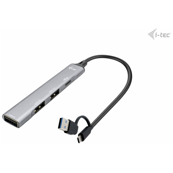 i-tec CAHUBMETALMINI4 USB-C/USB-A Metal HUB 1x USB 3.0 + 3x USB 2.0