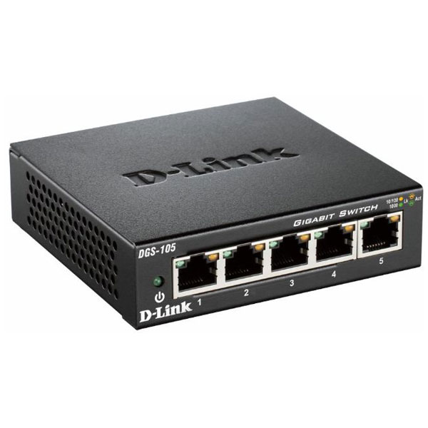 D-Link DGS-105/B 5-Port Gigabit Unmanaged Desktop Switch