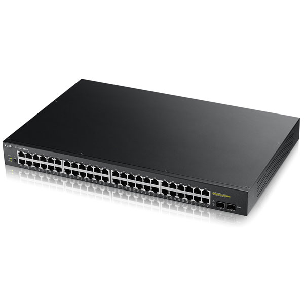 Zyxel GS190048HPV2-GB0101F GS1900-48HP Managed L2 Gigabit Ethernet...