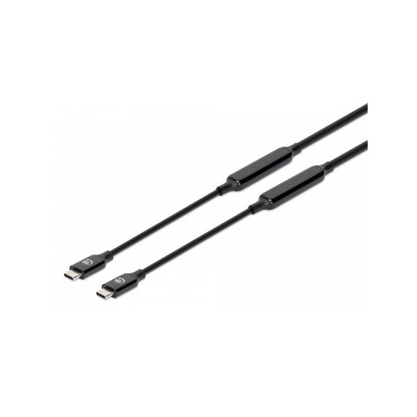 Manhattan 355971 USB-C to USB-C Cable, 5m, Active, Male to Male, B...