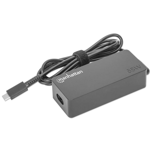 Manhattan 102520 Mains USB-C Laptop Charger 65W, AC (UK) to Type-C...