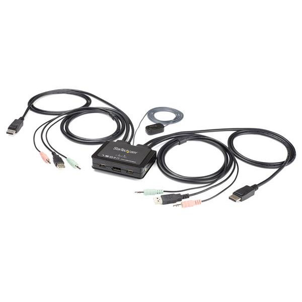 StarTech.com SV211DPUA4K 2 Port DisplayPort KVM Switch - 4K 60Hz -...