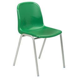 Proform Europe Harmony School Chairs 430mm High Green Seat Grey Frame - Pack 4