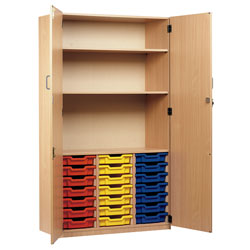 Monarch 21 Tray Storage Cupboard with Lockable doors