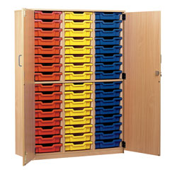 Monarch 48 Tray Storage Cupboard with Lockable Doors