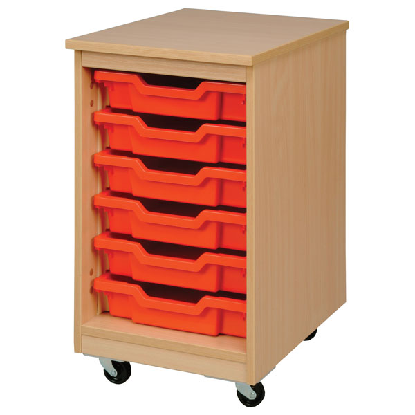 Proform Europe Classroom Mobile Storage Unit with 6 Assorted Colour