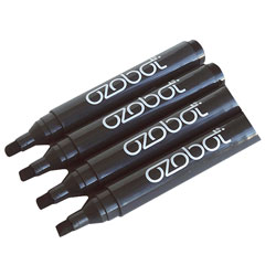 Ozobot Washable Black Code Markers for Evo and Bit Pack of 4