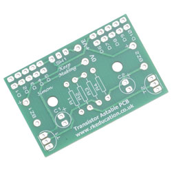 Transistor Astable Project - PCB