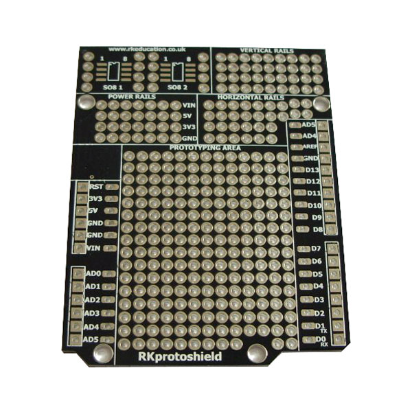 RK Education Shield Arduino Prototyping PCB Only