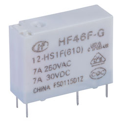 Hongfa HF46F-G/012-HS1F PCB Relay 12VDC SPST-NO 10A