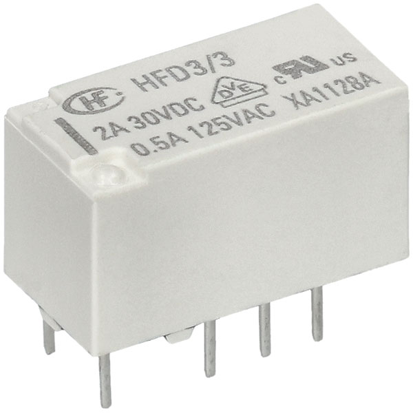  HFD3/003 PCB Signal Relay 3V DC Coil DPDT 2A