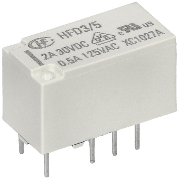  HFD3/005 PCB Signal Relay 5V DC DPDT 2A