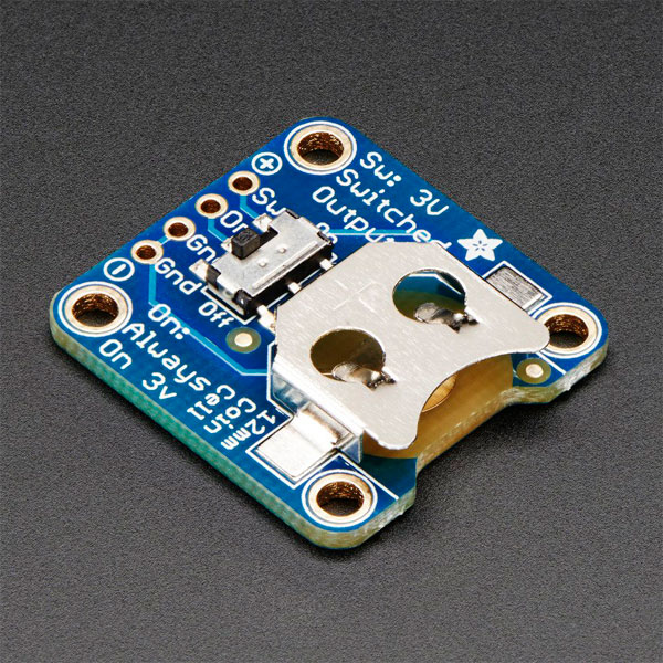 Adafruit ADA1867 12mm Coin Cell Breakout w/ OnOff Switch Rapid Online